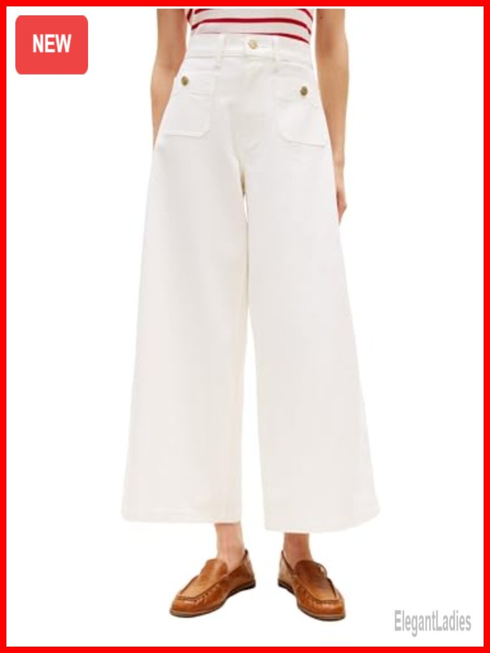 High Rise Wide Leg Stretch Jeans Casual Everyday Denim Pants